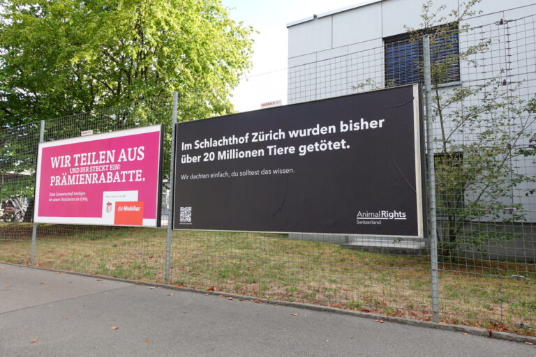 Plakat beim Schlachthof Zürich